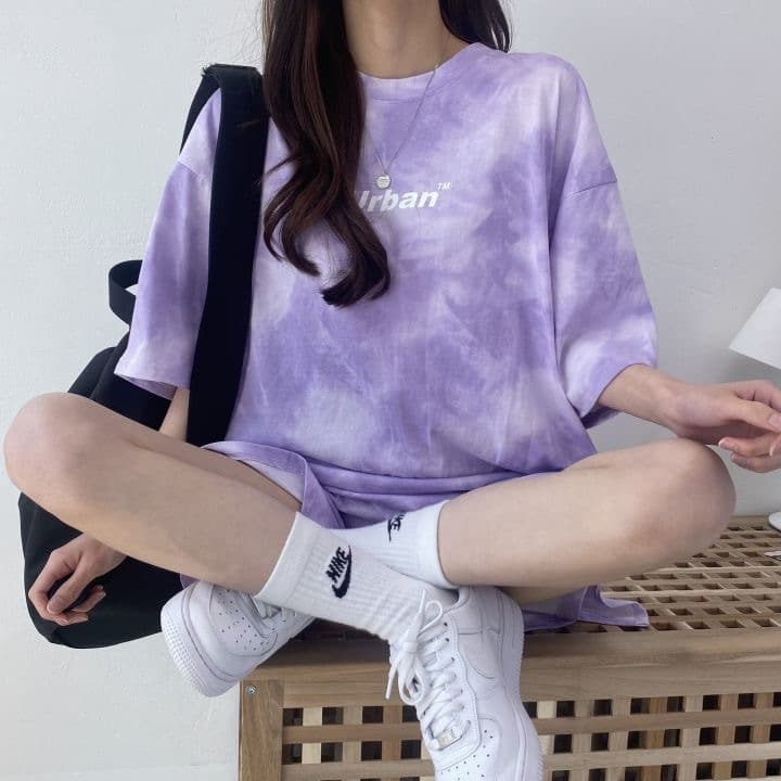 パンツセットアップ ムラ染め風ゆったりパンツセットアップ