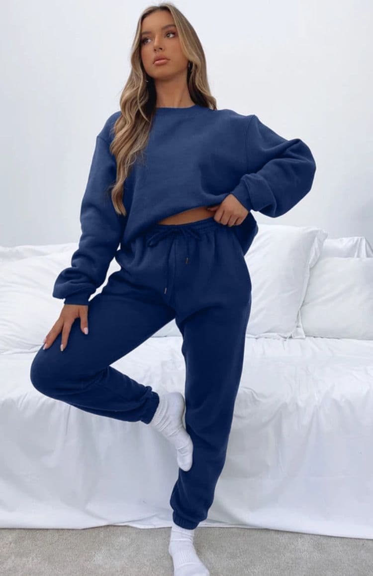 パンツセットアップ 裏起毛スウェット上下セットゆったりワイドパンツルームウェア