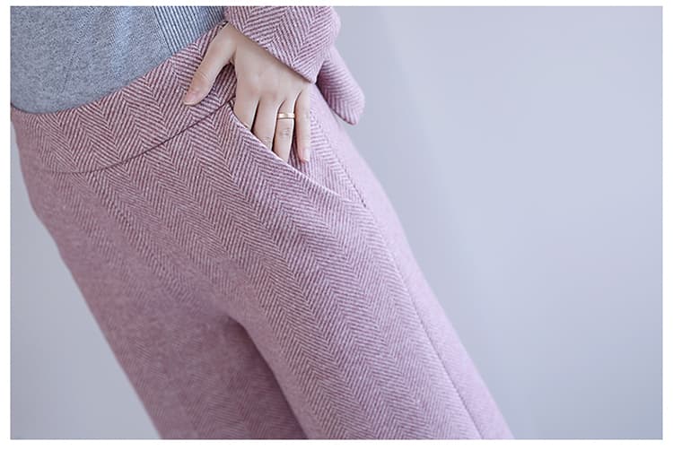 パンツセットアップ 上質ウール調ワイドパンツセットアップ