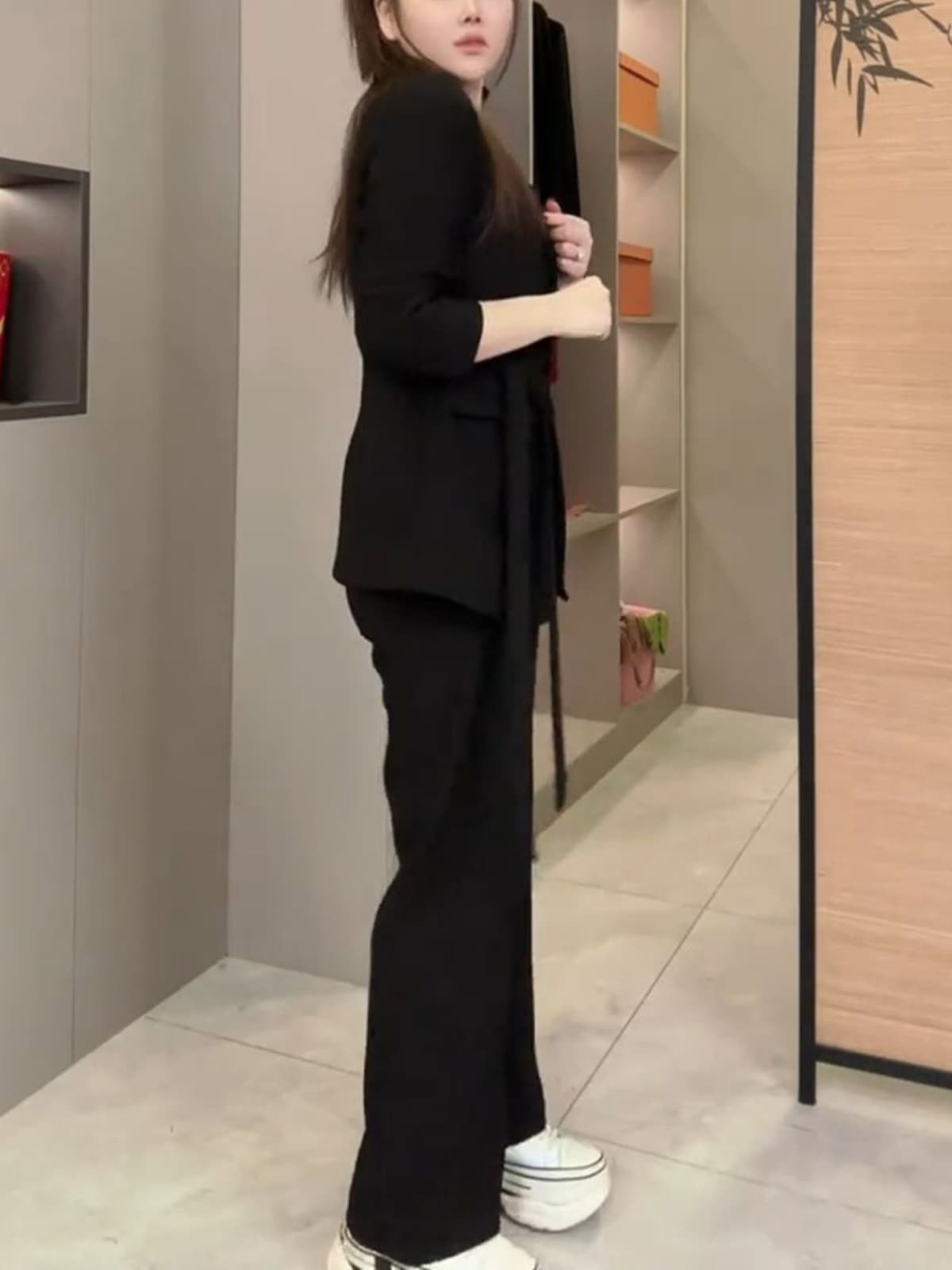 フォーマル 優美な結び目ジャケットパンツセット