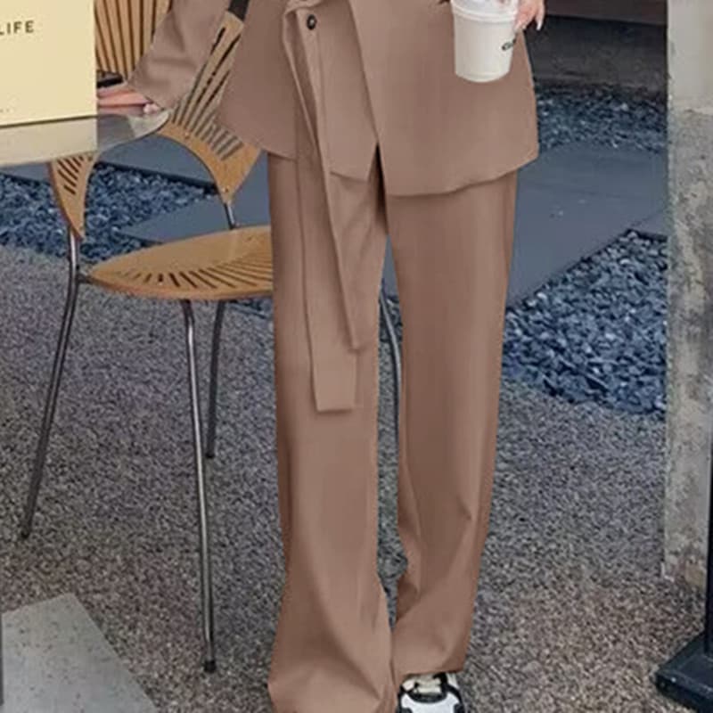 パンツセットアップ ラップデザイン ゆったりパンツセット