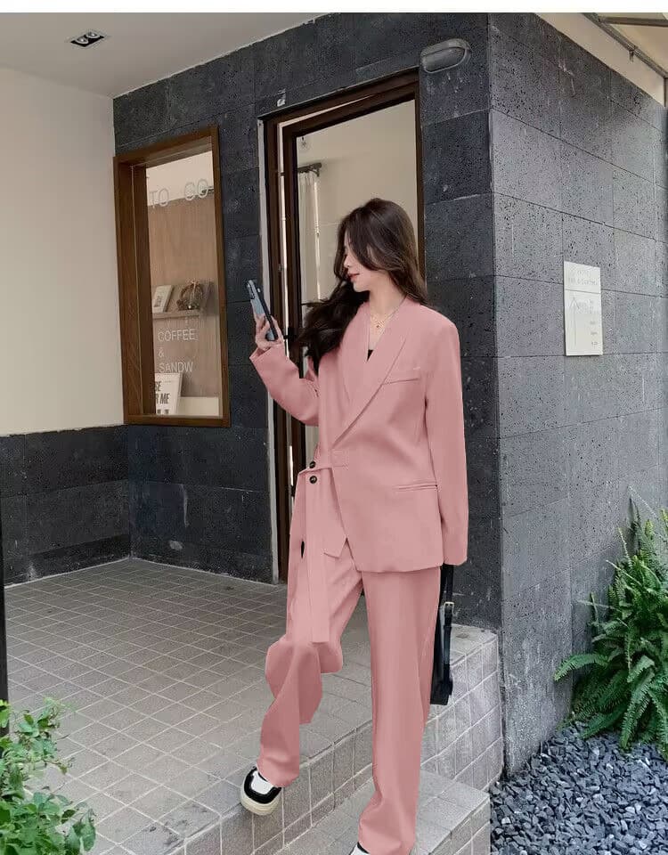 パンツセットアップ ラップデザイン ゆったりパンツセット