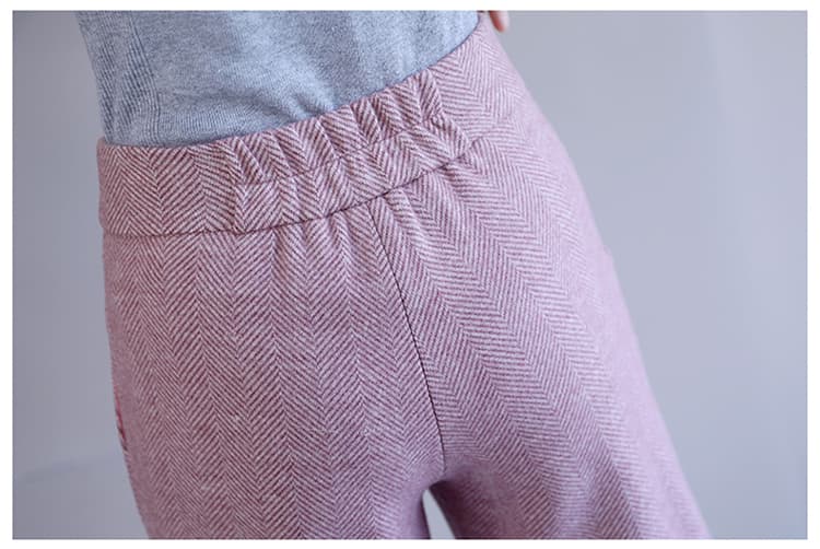 パンツセットアップ 上質ウール調ワイドパンツセットアップ