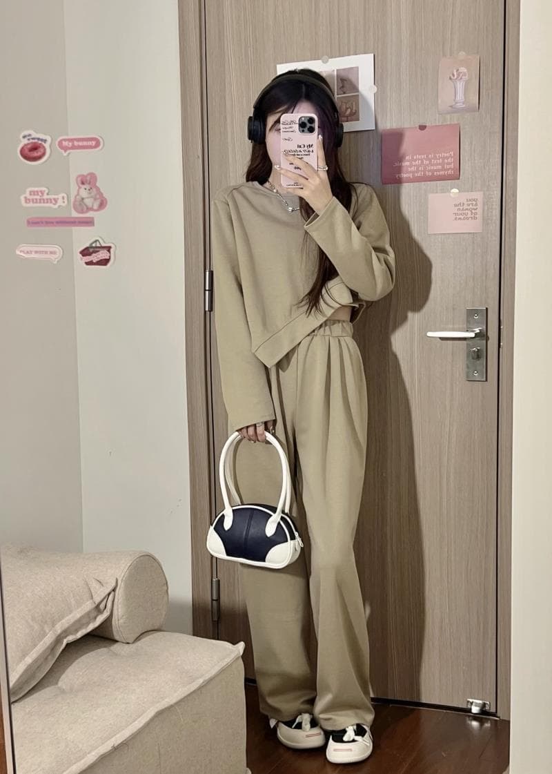 パンツセットアップ レディース ワイドパンツ セットアップ 上下セット スウェット トレーナー