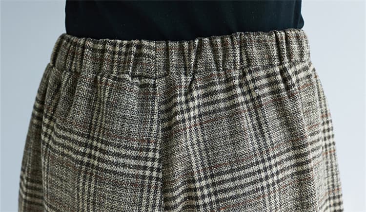 パンツセットアップ 秋冬新作 格子柄 ワイド キュロット ゆったり 七分丈