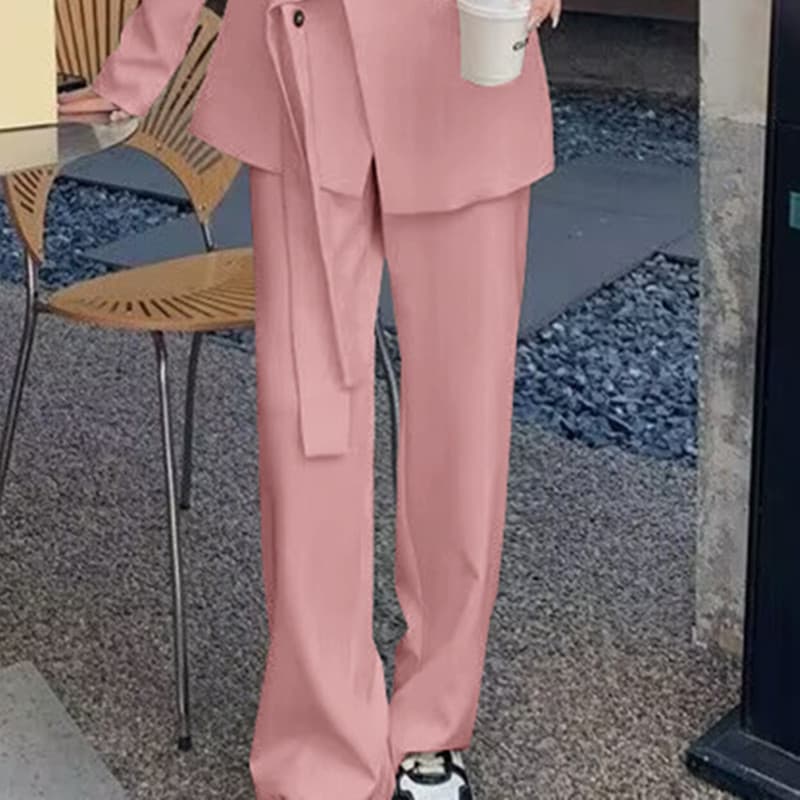 パンツセットアップ ラップデザイン ゆったりパンツセット