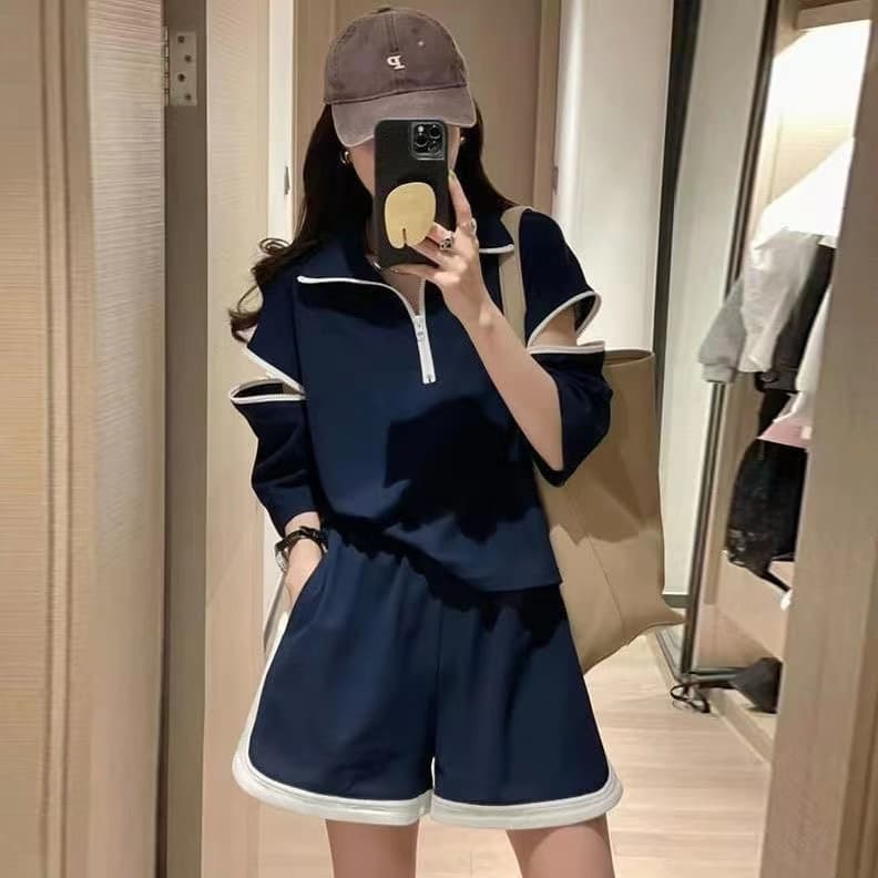 パンツセットアップ ハーフジップ スポーティーセット
