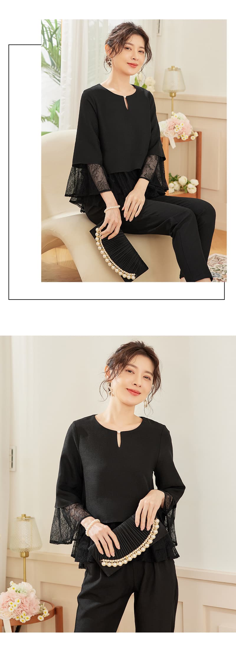 パンツセットアップ 新作女性用フォーマルパンツ組み合わせ上品結婚式入学式卒業式二着組