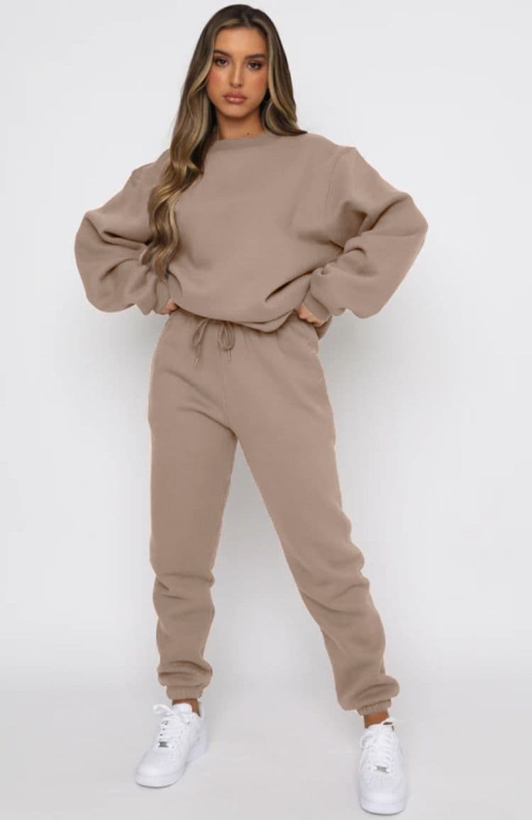パンツセットアップ 裏起毛スウェット上下セットゆったりワイドパンツルームウェア