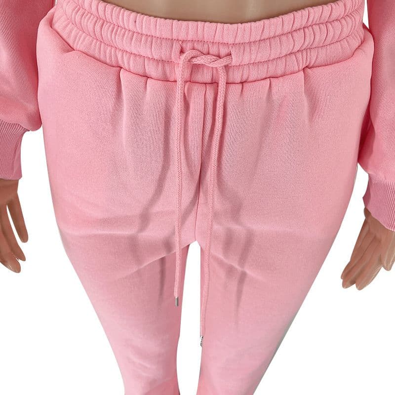 パンツセットアップ 裏起毛スウェット上下セットゆったりワイドパンツルームウェア