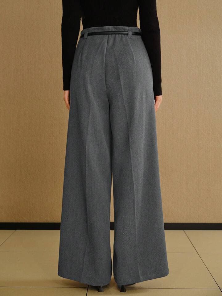 パンツセットアップ ハイウエストワイドパンツセットアップ