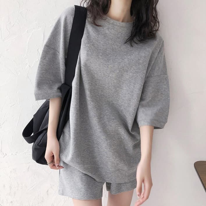 パンツセットアップ ゆったりくつろぎショートセット