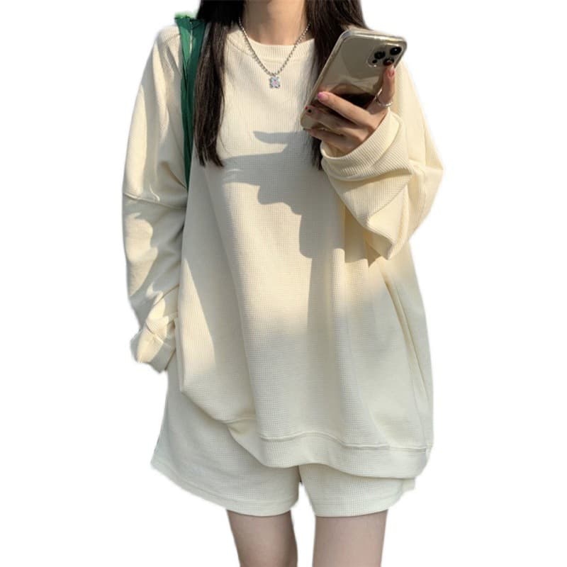 パンツセットアップ ゆったりオーバーサイズスウェット上下セット