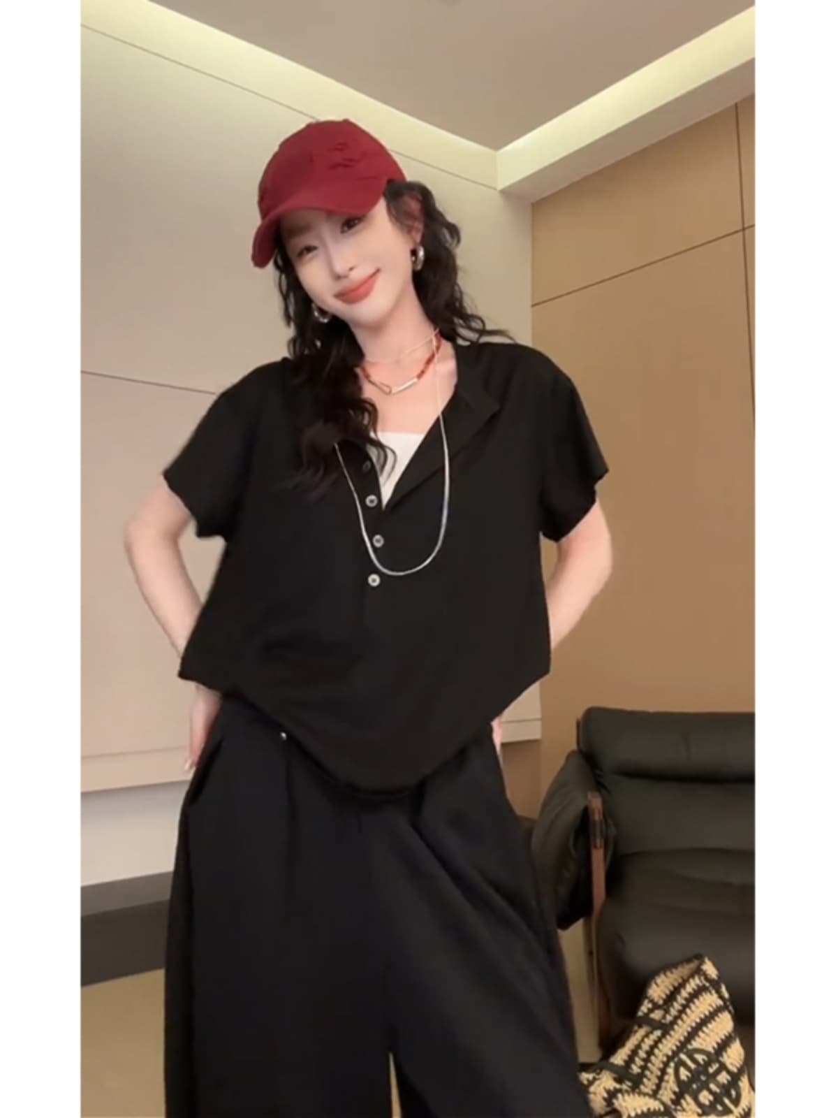 パンツセットアップ ワイド ゆったり半袖シルエット