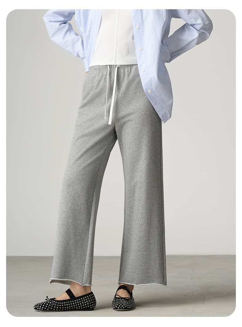 パンツセットアップ ゆったりドロスト風ワイドパンツ